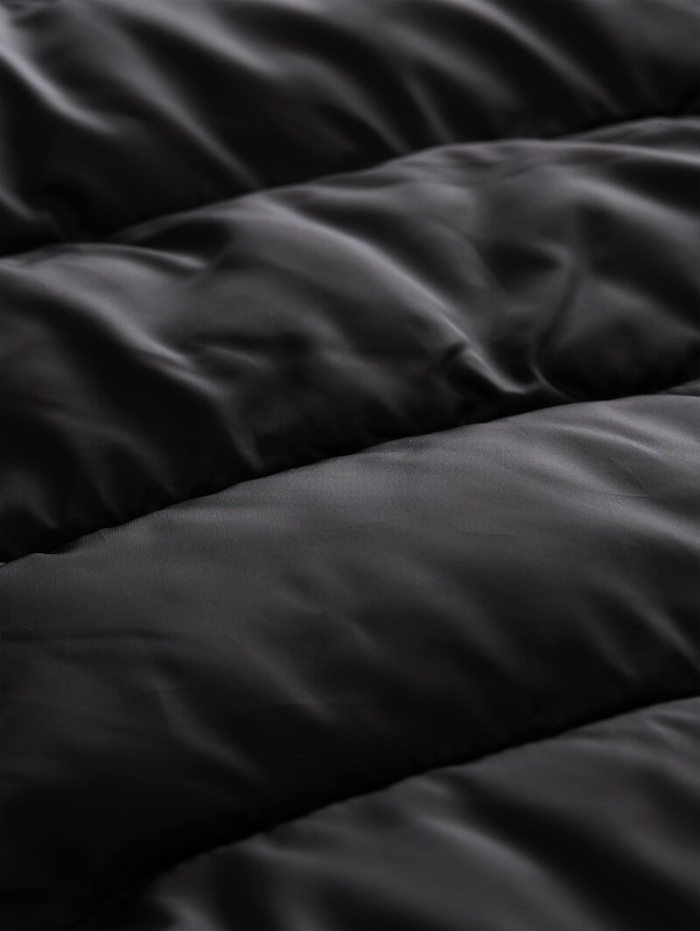 Tom Tailor Lightweight Mantel mit Kapuze - Deep Black