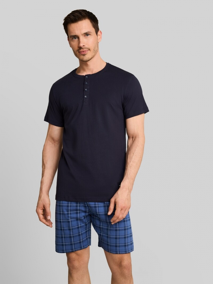 Tom Tailor Pyjama-Set mit Karomuster - Blue-medium-check