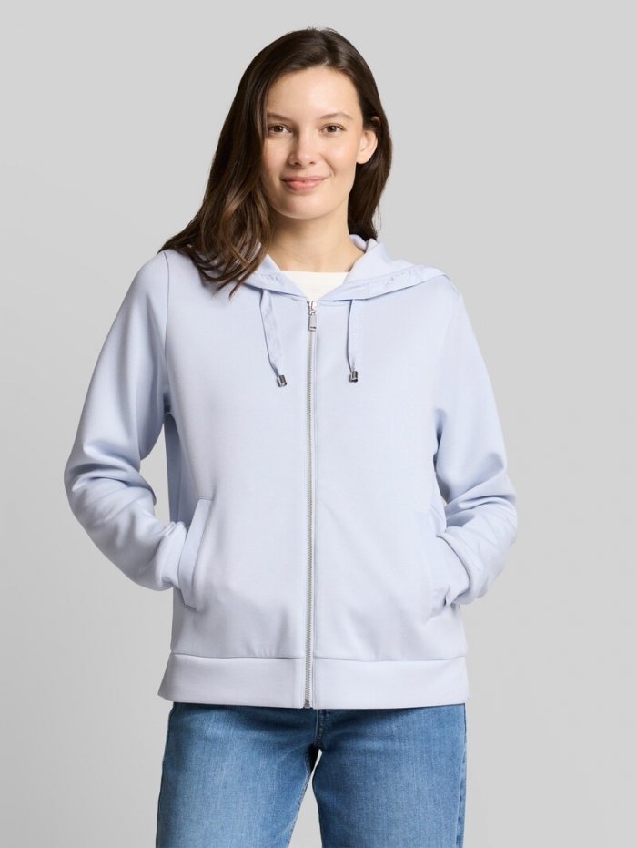 Tom Tailor Hoodie Sweatjacke aus Scuba - Soft Dusty Blue Tom Tailor Hoodie Sweatjacke aus Scuba - Soft Dusty Blue
