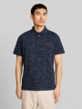 Tom Tailor Piqué Poloshirt in Melange-Optik - Navy Tonal Spacedye Tom Tailor Piqué Poloshirt in Melange-Optik - Navy Tonal Spacedye