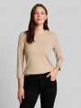 Tom Tailor Oversize Langarmshirt mit Rippstruktur - Gravel Beige Melange Tom Tailor Oversize Langarmshirt mit Rippstruktur - Gravel Beige Melange
