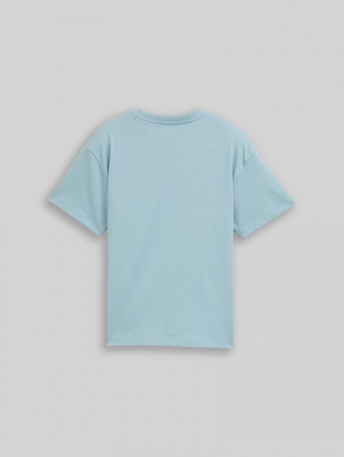 Tom Tailor Oversize T-Shirt mit Foto-Print - Light Teal Tom Tailor Oversize T-Shirt mit Foto-Print - Light Teal