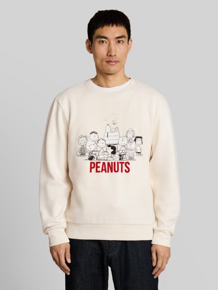 Tom Tailor Sweatshirt mit Snoopy-Print - Gardenia White Tom Tailor Sweatshirt mit Snoopy-Print - Gardenia White