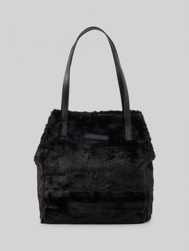 Tom Tailor TTARONA COSY L Shopper aus Fake-Fur - Schwarz / Black Tom Tailor TTARONA COSY L Shopper aus Fake-Fur - Schwarz / Black