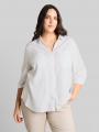 Tom Tailor Plus Size - Hemdbluse mit Leinenanteil - White Tom Tailor Plus Size - Hemdbluse mit Leinenanteil - White