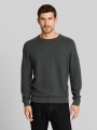 Tom Tailor Strickpullover aus Baumwolle - Darkest Olive Melange Tom Tailor Strickpullover aus Baumwolle - Darkest Olive Melange