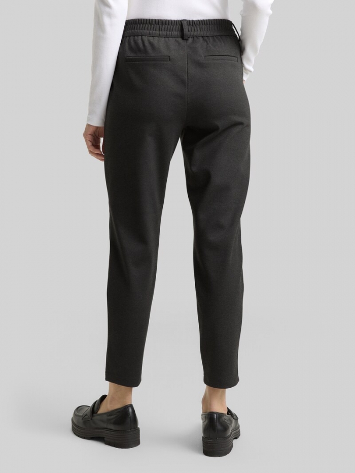 Tom Tailor Relaxed Fit Hose mit elastischem Bund - Shale Grey Melange Tom Tailor Relaxed Fit Hose mit elastischem Bund - Shale Grey Melange