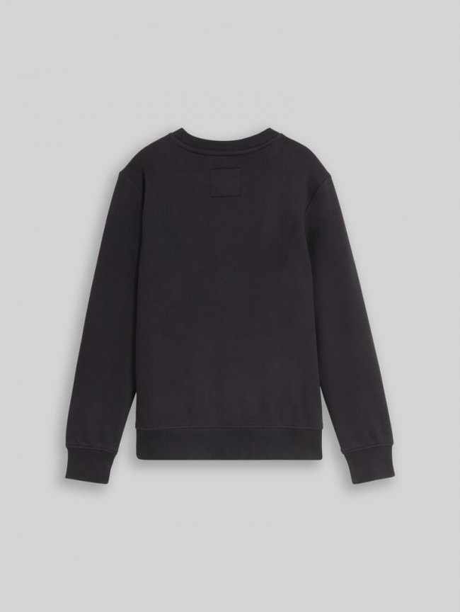 Tom Tailor Basic Sweatshirt mit Print - Coal Grey Tom Tailor Basic Sweatshirt mit Print - Coal Grey