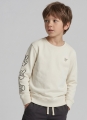 Tom Tailor Basic Sweatshirt mit Print - Greyish White Tom Tailor Basic Sweatshirt mit Print - Greyish White