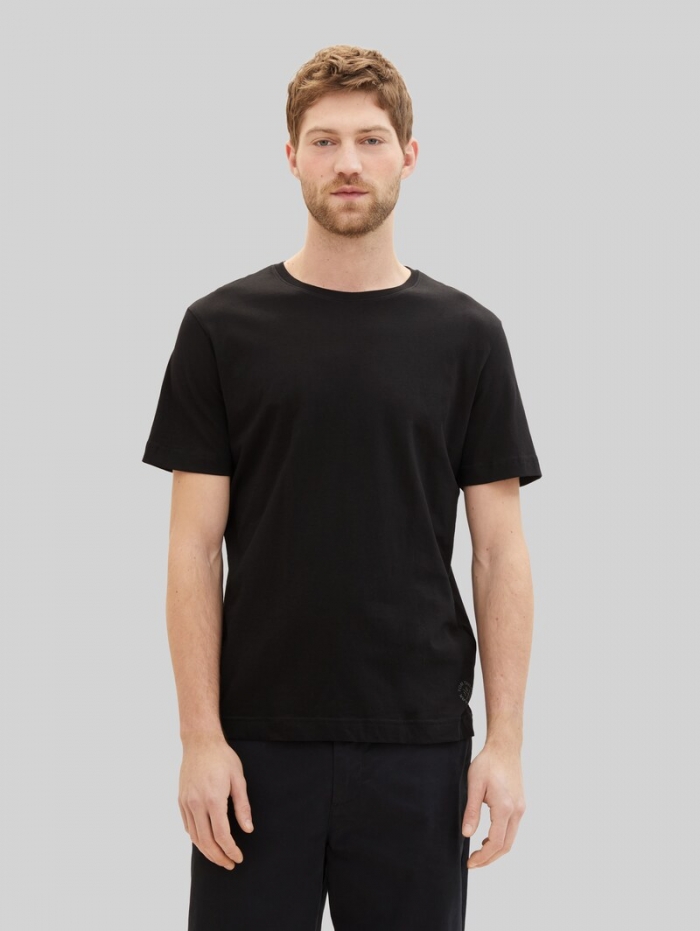 Tom Tailor T-Shirts aus Baumwolle im 4er-Pack - Black Tom Tailor T-Shirts aus Baumwolle im 4er-Pack - Black