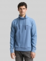Tom Tailor Snood Sweatshirt mit Struktur-Mix - Blue White Blue Fine Stripe Tom Tailor Snood Sweatshirt mit Struktur-Mix - Blue White Blue Fine Stripe