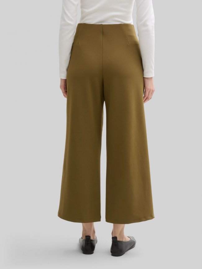 Tom Tailor High Waist Culotte Hose - Golden Olive Green Tom Tailor High Waist Culotte Hose - Golden Olive Green