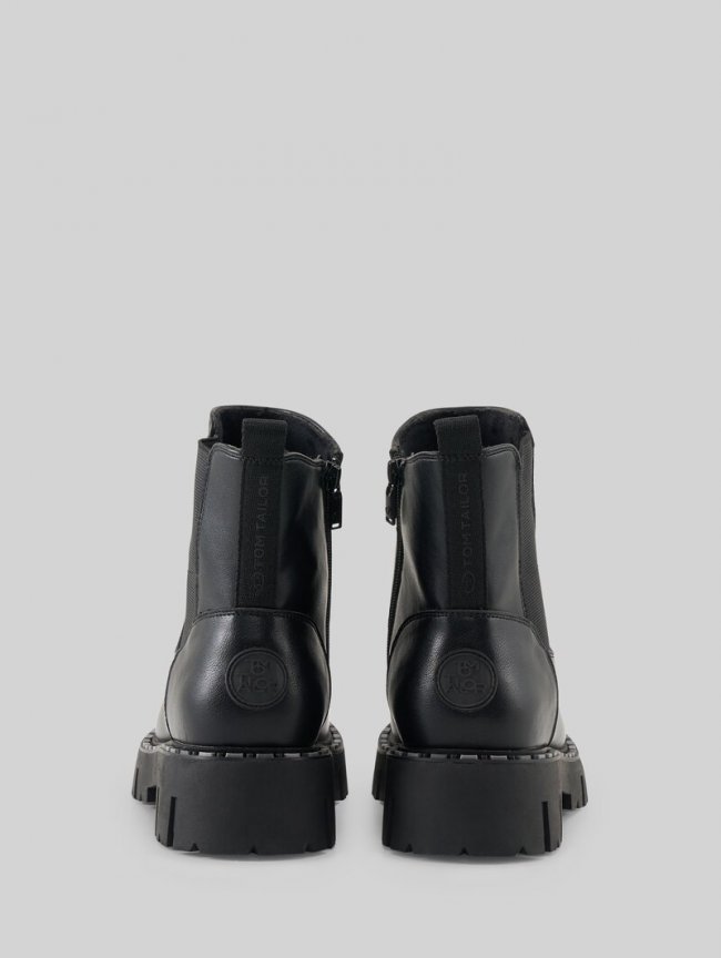 Tom Tailor Gefütterte Chelsea Boots - Black
