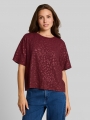 Tom Tailor Boxy Fit T-Shirt mit Leo-Muster - Preppy Plum Tom Tailor Boxy Fit T-Shirt mit Leo-Muster - Preppy Plum