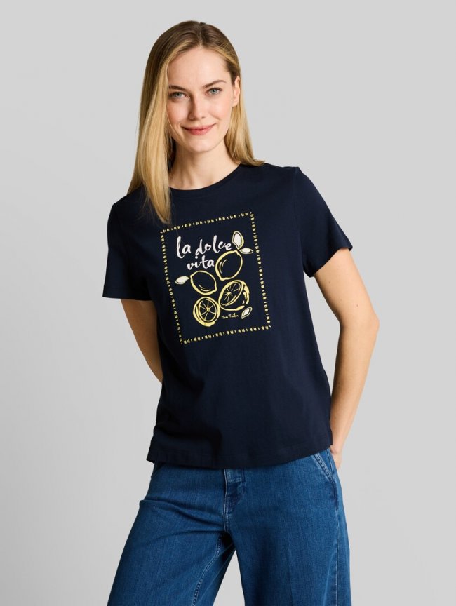 Tom Tailor T-Shirt mit Print - Sky Captain Blue Tom Tailor T-Shirt mit Print - Sky Captain Blue