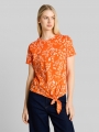 Tom Tailor T-Shirt mit Knotendetail - Red White Flower Print Tom Tailor T-Shirt mit Knotendetail - Red White Flower Print