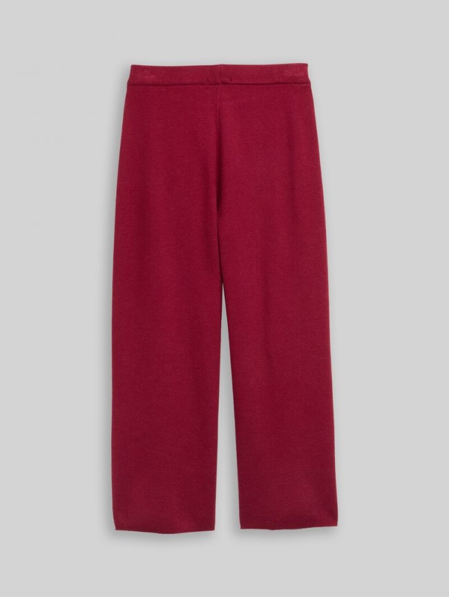 Tom Tailor Cozy Wide Leg Strickhose - Beetroot Red Tom Tailor Cozy Wide Leg Strickhose - Beetroot Red