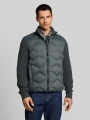 Tom Tailor Hybrid Steppjacke mit Strick-Details - Darkest Olive Tom Tailor Hybrid Steppjacke mit Strick-Details - Darkest Olive