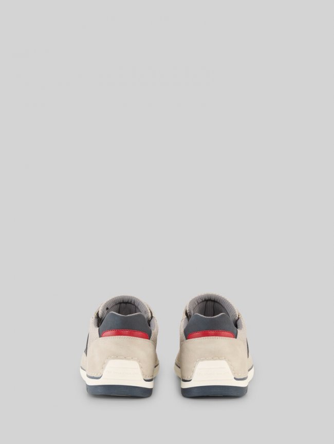 Tom Tailor Sneaker mit Mesh-Einsätzen - Stone Tom Tailor Sneaker mit Mesh-Einsätzen - Stone