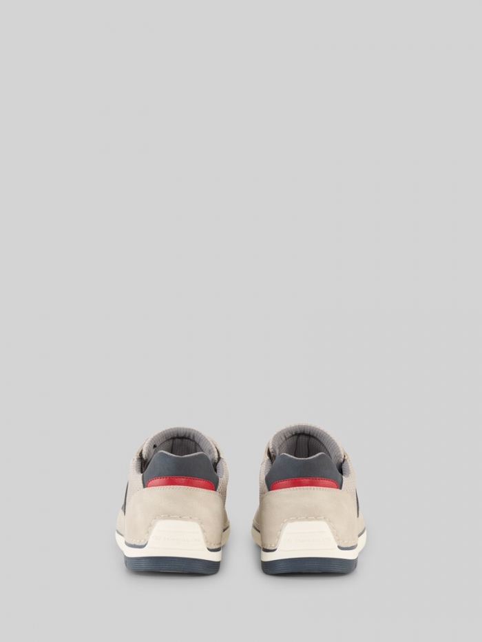 Tom Tailor Sneaker mit Mesh-Einsätzen - Stone Tom Tailor Sneaker mit Mesh-Einsätzen - Stone