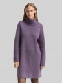 Tom Tailor Mini-Kleid mit Rollkragen - Dark Lavender Melange Tom Tailor Mini-Kleid mit Rollkragen - Dark Lavender Melange