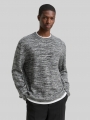 Tom Tailor Strickpullover im 2-in-1-Look - Black White Mouline