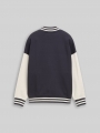 Tom Tailor Oversize College Sweatjacke mit Snoopy-Print - Coal Grey Tom Tailor Oversize College Sweatjacke mit Snoopy-Print - Coal Grey