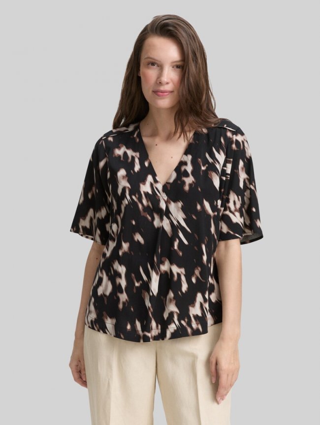 Tom Tailor Bluse mit Muster - Blurry Animal Design Tom Tailor Bluse mit Muster - Blurry Animal Design