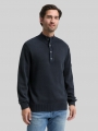 Tom Tailor Troyer Strickpullover im Washed-Look aus Baumwolle - Sky Captain Blue Tom Tailor Troyer Strickpullover im Washed-Look aus Baumwolle - Sky Captain Blue