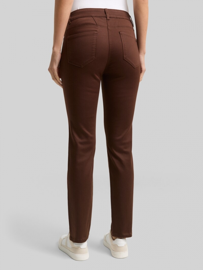 Tom Tailor TTEDDA SLIM Hose - Dark Pecan Brown Tom Tailor TTEDDA SLIM Hose - Dark Pecan Brown