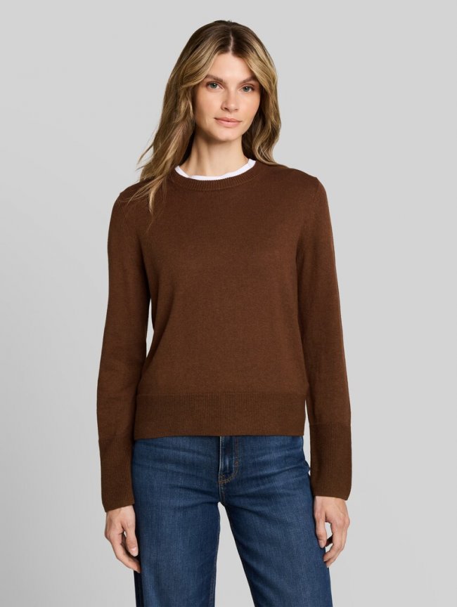 Tom Tailor Strickpullover mit Kaschmir-Anteil - Mid Camel Melange Tom Tailor Strickpullover mit Kaschmir-Anteil - Mid Camel Melange