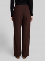 Tom Tailor Straight Hose mit Bügelfalte - Java Dark Brown