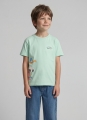Tom Tailor Oversize T-Shirt mit Print - Light Bay Green