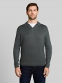 Tom Tailor Strickpullover mit Polokragen - Darkest Olive Melange Tom Tailor Strickpullover mit Polokragen - Darkest Olive Melange