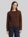 Tom Tailor Strickpullover mit Wollanteil - Dark Pecan Brown Melange Tom Tailor Strickpullover mit Wollanteil - Dark Pecan Brown Melange