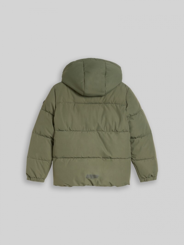 Tom Tailor Puffer-Jacke mit abnehmbarer Kapuze - Urban Olive Green