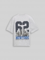 Tom Tailor Oversize T-Shirt mit Foto-Rückenprint - Light Stone Grey Melange Tom Tailor Oversize T-Shirt mit Foto-Rückenprint - Light Stone Grey Melange
