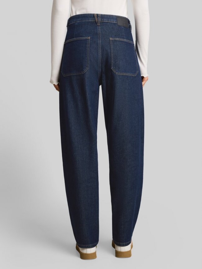 Tom Tailor TTCELIA BARREL Jeans mit aufgesetzten Taschen - Rinsed Blue Denim Tom Tailor TTCELIA BARREL Jeans mit aufgesetzten Taschen - Rinsed Blue Denim