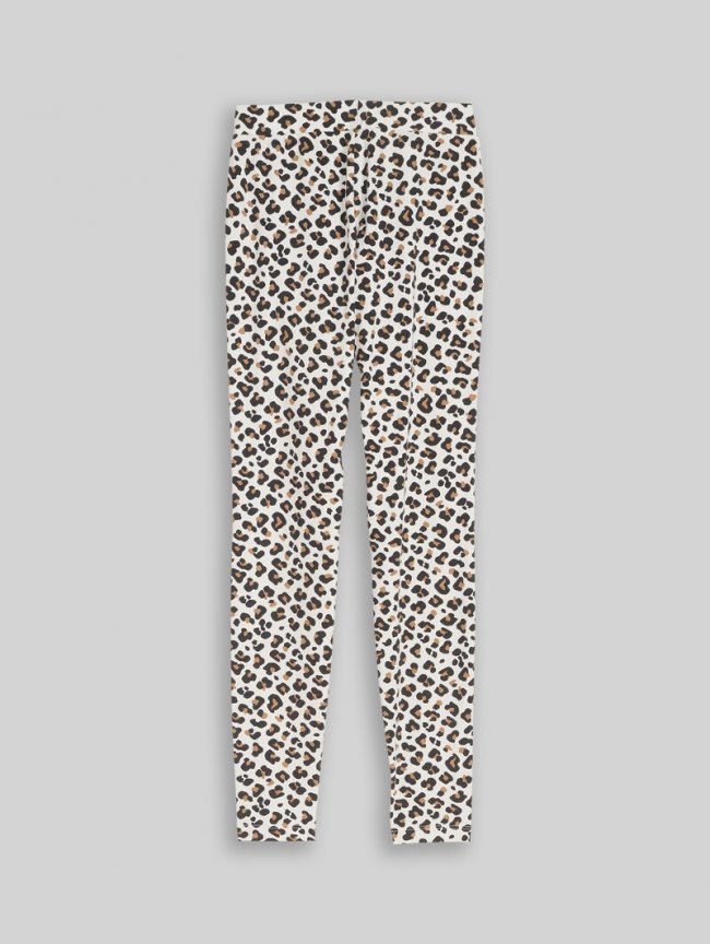 Tom Tailor Leggings mit Leo-Muster - White Beige Leo Print Tom Tailor Leggings mit Leo-Muster - White Beige Leo Print