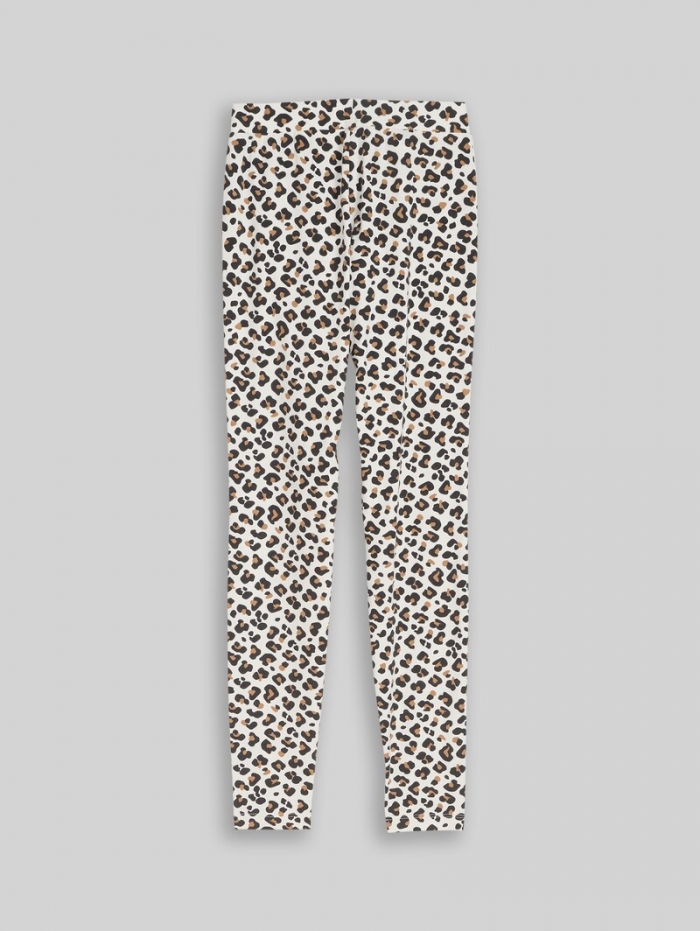 Tom Tailor Leggings mit Leo-Muster - White Beige Leo Print Tom Tailor Leggings mit Leo-Muster - White Beige Leo Print