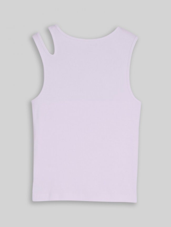 Tom Tailor Ripp Tanktop mit Cut-Outs - Cool Lilac Tom Tailor Ripp Tanktop mit Cut-Outs - Cool Lilac
