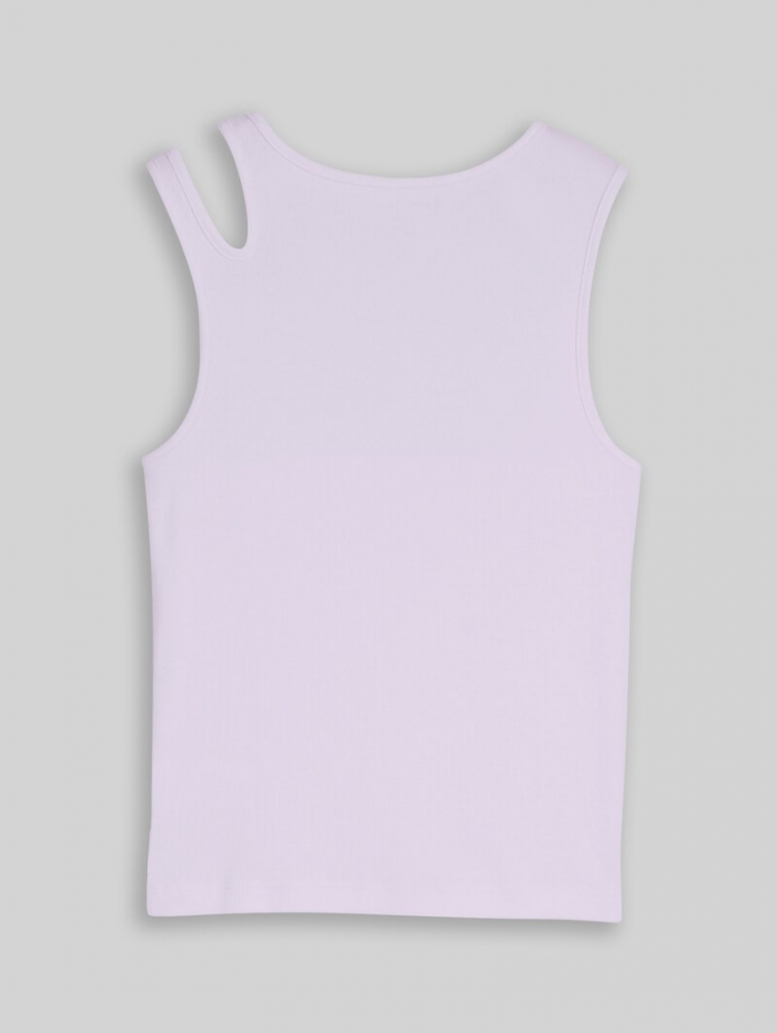 Tom Tailor Ripp Tanktop mit Cut-Outs - Cool Lilac Tom Tailor Ripp Tanktop mit Cut-Outs - Cool Lilac