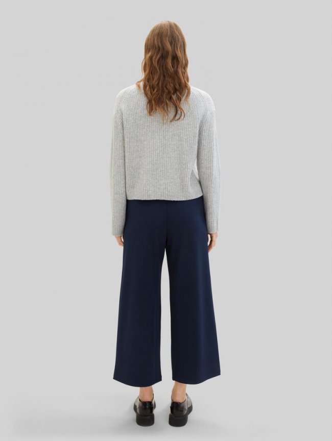 Tom Tailor High Waist Culotte Hose - Sky Captain Blue Tom Tailor High Waist Culotte Hose - Sky Captain Blue