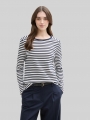 Tom Tailor Langarmshirt mit Streifenmuster - Navy White Stripe Tom Tailor Langarmshirt mit Streifenmuster - Navy White Stripe
