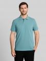 Tom Tailor Piqué Poloshirt mit Logo-Stickerei - Mineral Stone Blue Tom Tailor Piqué Poloshirt mit Logo-Stickerei - Mineral Stone Blue