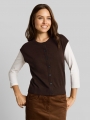 Tom Tailor Pullunder mit Kaschmir-Anteil - Java Dark Brown Melange Tom Tailor Pullunder mit Kaschmir-Anteil - Java Dark Brown Melange