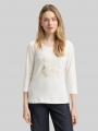 Tom Tailor Langarmshirt mit Print - Whisper White Tom Tailor Langarmshirt mit Print - Whisper White