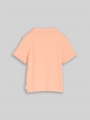 Tom Tailor Cropped T-Shirt mit Rippstruktur - Peach Bloom