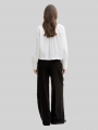 Tom Tailor Wide Leg Paperpag Hose - Deep Black Tom Tailor Wide Leg Paperpag Hose - Deep Black