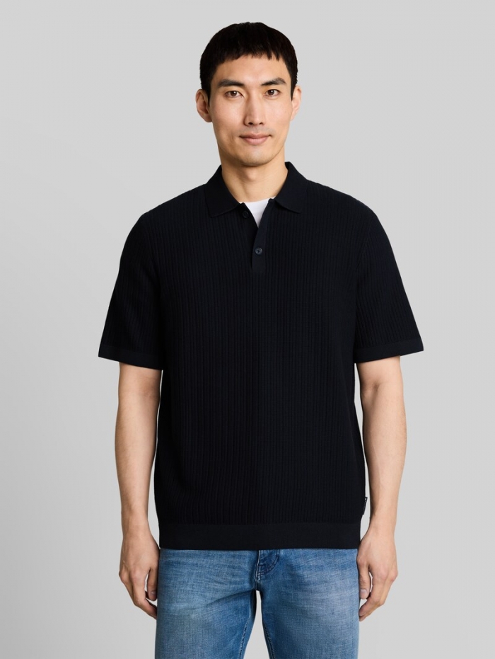 Tom Tailor Strick-Poloshirt aus Baumwolle - Sky Captain Blue Tom Tailor Strick-Poloshirt aus Baumwolle - Sky Captain Blue